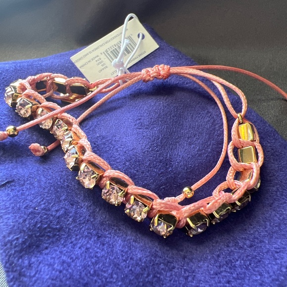 Tory Burch Jewelry - Tory Burch Stone Friendship Bracelet, pink gold